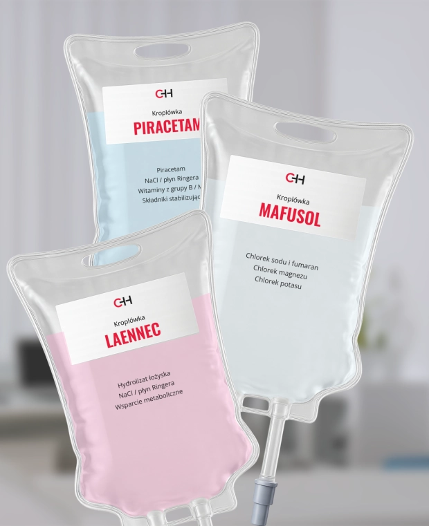 Zdjęcia kroplówek w centrum medycznym